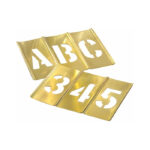 Stencil Numbers Brass 2"