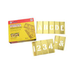 Stencil Numbers Brass 3"