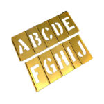 Stencil Letters Brass 2""