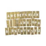 Stencil Letters Brass 3""