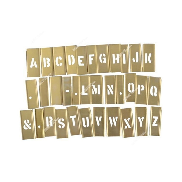 HA-10033.jpg Stencil Letters Brass 3"" - Image 1