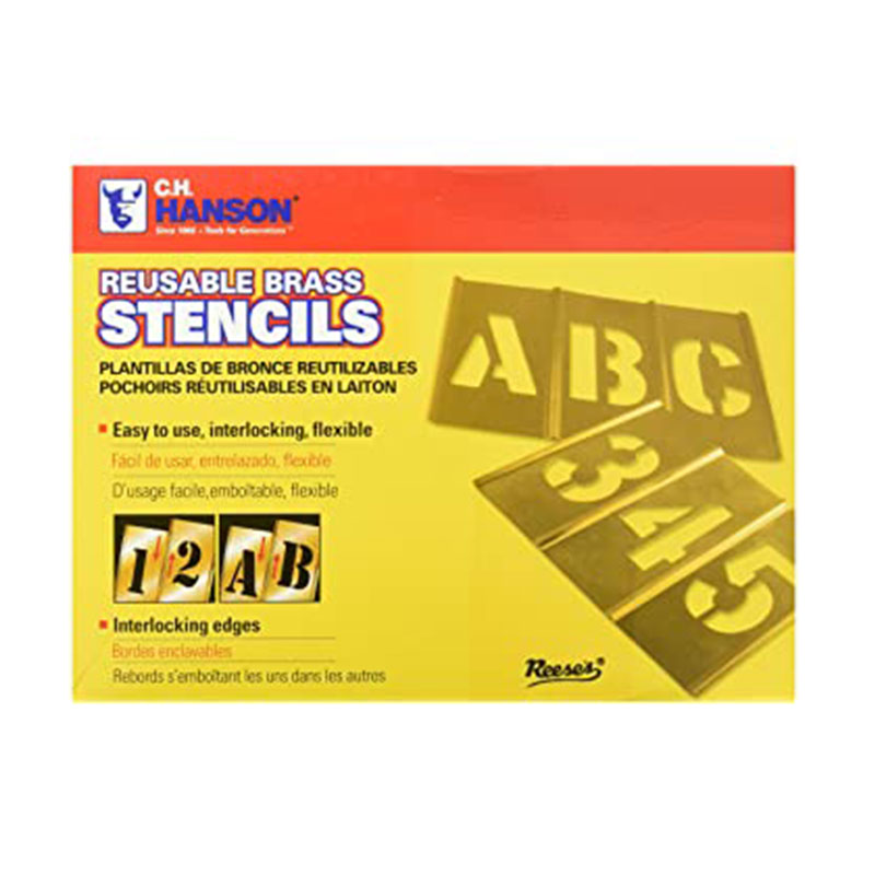 HA10008.jpg Stencil Numbers Brass 1" - Image 1