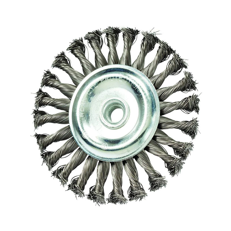 MEC-186520B.jpg Wire Wheel 4" X 5/8" Knotted Ss - Image 1