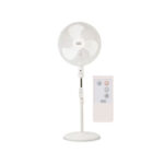 18" Pedestal Fan with Remote White