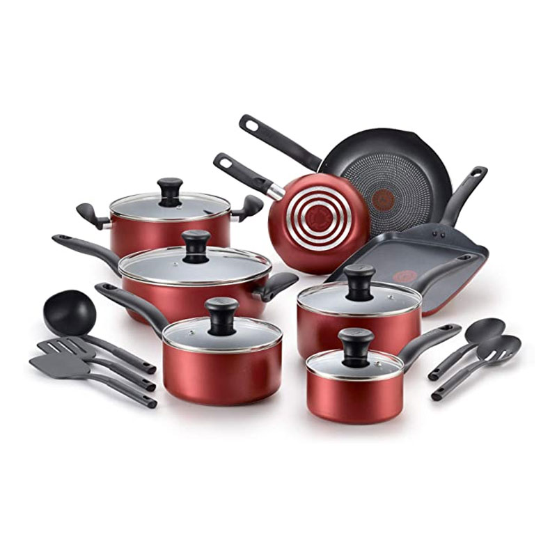 Invitations Cookware Initiatives 18 Piece Nonstick Cookware Set Red - pillaistore.com