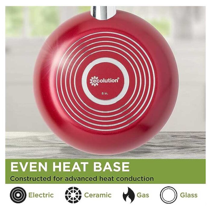 Ecolution 12 Piece Non-Stick Cookware Set Red - pillaistore.com
