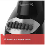 10-Speed Blender Glass Jar Black - Image 2