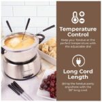 6-Cup Stainless Steel Electric Chocolate & Cheese Fondue Pot - Image 2