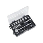 24 Piece 1/4" & 3/8" Drive 6 Point Socket Set