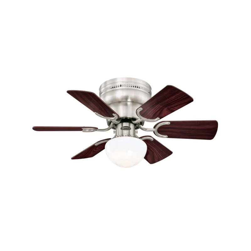 72307 30" Brushed Nickel Six-Blade LED Ceiling Fan - Image 1