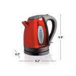 7.2-Cup Red Stainless Steel Electric Kettle - Image 2