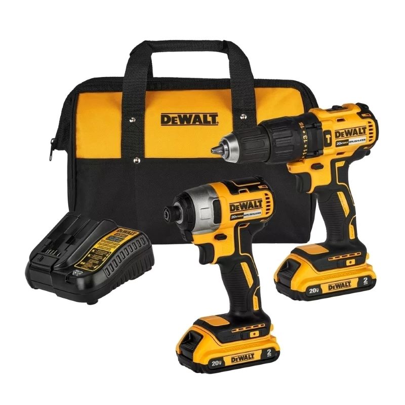 51a - DCK276D2-B3_2 20V Max Brushless 1/2" Hammer Drill & 1/4" Impact Driver Combo Kit - Image 1